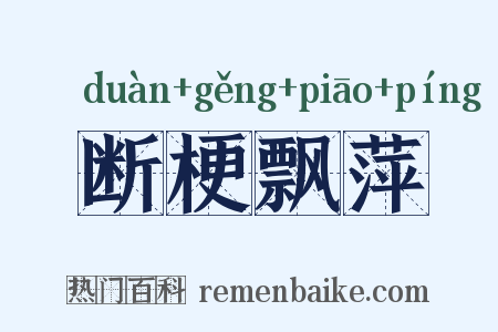 断梗飘萍是什么意思的图片
